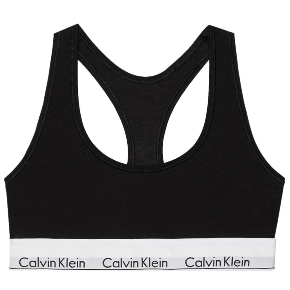 Calvin Klein Black Cotton Bralette